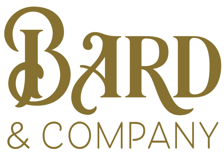 A logo with the words Bard & Company.